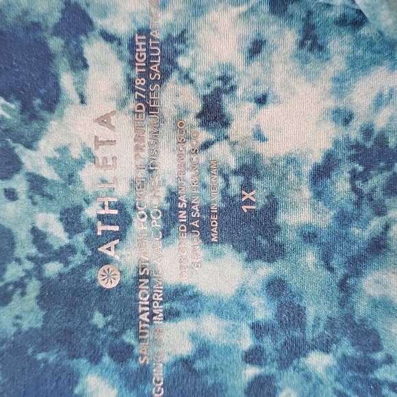 Athleta Women's Blue Patterned Leggings - Picture 6 of 7